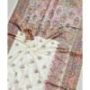White Paschima Saree