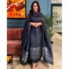 Gray Baluchari Dress Materials ( Top+Dupatta )