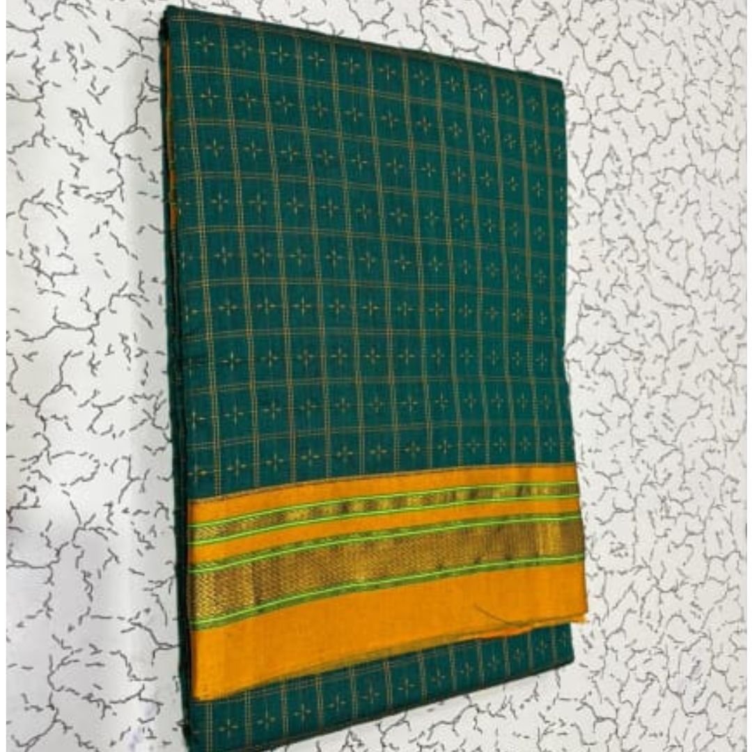 Rama Blue Classic Ilkal Chikki Chandram Patterned Sarees