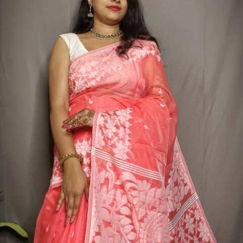 Coral Pink & White