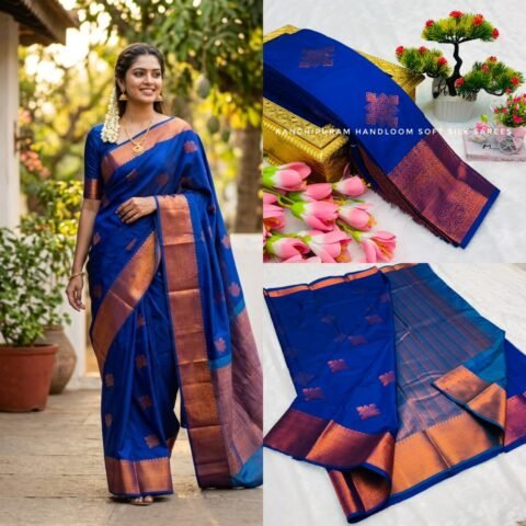 Royal Blue & Copper Rose Gold