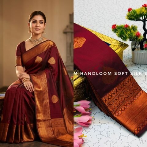 Wine Maroon & Antique Gold
