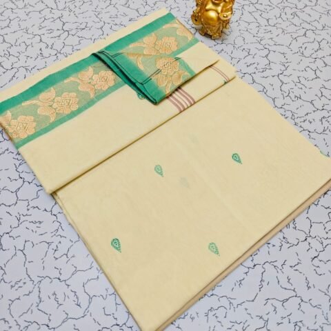 Ivory Cream & Aqua Mint