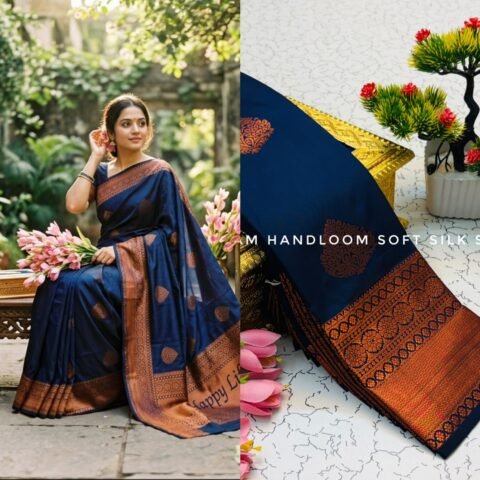 Midnight Navy & Copper Bronze