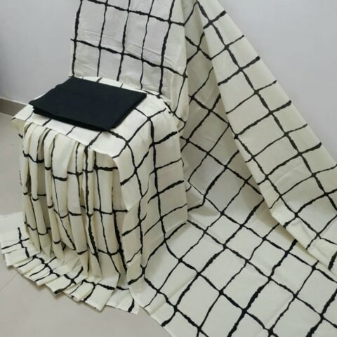 White with Black Grid